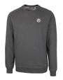 Pittsburgh Steelers Cutter & Buck Saturday Cotton Blend Mens Crew Neck Sweatshirt Charcoal Heather Mannequin