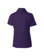 Minnesota Vikings Cutter & Buck Genre Textured Solid Womens Polo College Purple Mannequin Back
