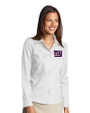 New York Giants Cutter & Buck Epic Easy Care Fine Twill Womens Long Sleeve Dress Shirt White Front