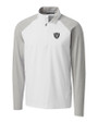 Las Vegas Raiders Cutter & Buck Response Lightweight Hybrid Quarter Zip Mens Pullover Windbreaker White Mannequin