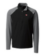 New York Giants Cutter & Buck Response Lightweight Hybrid Quarter Zip Mens Pullover Windbreaker Black Mannequin