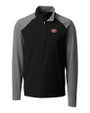 San Francisco 49ers Cutter & Buck Response Lightweight Hybrid Quarter Zip Mens Pullover Windbreaker Black Mannequin