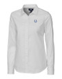 Indianapolis Colts Cutter & Buck Stretch Oxford Womens Long Sleeve Dress Shirt White Mannequin