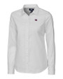 New York Giants Cutter & Buck Stretch Oxford Womens Long Sleeve Dress Shirt White Mannequin