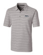 Seattle Seahawks Cutter & Buck Forge Epic Confidence Recycled Heathered Stripe Stretch Mens Polo Polished Medium Gray Mannequin