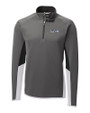 Seattle Seahawks Cutter & Buck Traverse Colorblock Stretch Quarter Zip Mens Pullover Elemental Grey Mannequin