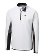 New York Giants Cutter & Buck Traverse Colorblock Stretch Quarter Zip Mens Pullover White Mannequin