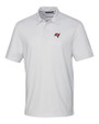 Tampa Bay Buccaneers Cutter & Buck Pike Double Dot Print Stretch Mens Polo White Mannequin