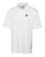 New Orleans Saints Cutter & Buck Genre Textured Solid Mens Polo White Mannequin