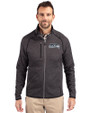 Seattle Seahawks Cutter & Buck Mainsail Sweater-Knit Mens Full Zip Jacket Charcoal Heather Front