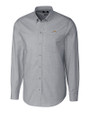 Los Angeles Chargers Cutter & Buck Stretch Oxford Mens Long Sleeve Dress Shirt Charcoal Mannequin