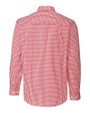 New York Giants Cutter & Buck Easy Care Stretch Gingham Mens Long Sleeve Dress Shirt Cardinal Red Mannequin Back