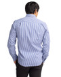 New York Giants Cutter & Buck Easy Care Stretch Gingham Mens Long Sleeve Dress Shirt Tour Blue Back