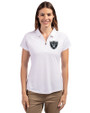Las Vegas Raiders Cutter & Buck Forge Stretch Womens Short Sleeve Polo White Front