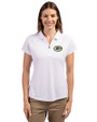 Green Bay Packers Cutter & Buck Forge Stretch Womens Short Sleeve Polo White Front