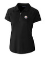 Pittsburgh Steelers Cutter & Buck Forge Stretch Womens Short Sleeve Polo Black Mannequin