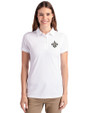 New Orleans Saints Cutter & Buck Advantage Recycled Cotton-Blend Pique Womens Polo White Front