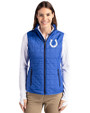 Indianapolis Colts Cutter & Buck Rainier PrimaLoft® Womens Eco Insulated Full Zip Puffer Vest Royal Front