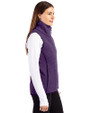 Baltimore Ravens Cutter & Buck Mainsail Sweater-Knit Womens Full Zip Asymmetrical Vest College Purple Heather Side