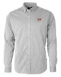 San Francisco 49ers Cutter & Buck Versatech Pinstripe Stretch Mens Big and Tall Dress Shirt Black Mannequin