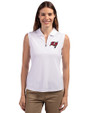 Tampa Bay Buccaneers Cutter & Buck Forge Stretch Womens Sleeveless Polo White Front