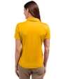 Green Bay Packers Cutter & Buck Prospect Eco Textured Stretch Recycled Womens Short Sleeve Polo College Gold Back
