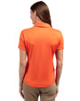 Cincinnati Bengals Cutter & Buck Prospect Eco Textured Stretch Recycled Womens Short Sleeve Polo College Orange Back