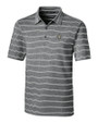 New Orleans Saints Cutter & Buck Forge Epic Confidence Recycled Heathered Stripe Stretch Mens Polo Black Mannequin