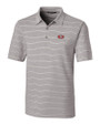 San Francisco 49ers Cutter & Buck Forge Epic Confidence Recycled Heathered Stripe Stretch Mens Polo Polished Medium Gray Mannequin