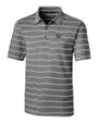 Las Vegas Raiders Cutter & Buck Forge Epic Confidence Recycled Heathered Stripe Stretch Mens Polo Black Mannequin