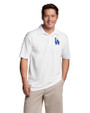 Los Angeles Dodgers Cutter & Buck Genre Textured Solid Mens Polo White Front