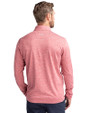 New York Giants Cutter & Buck Stealth Heathered Quarter Zip Mens Pullover Cardinal Red Back
