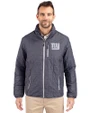 New York Giants Cutter & Buck Rainier PrimaLoft® Mens Eco Insulated Full Zip Puffer Jacket Anthracite Melange Front