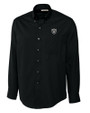 Las Vegas Raiders Cutter & Buck Epic Easy Care Fine Twill Mens Long Sleeve Dress Shirt Black Mannequin
