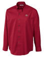 San Francisco 49ers Cutter & Buck Epic Easy Care Fine Twill Mens Long Sleeve Dress Shirt Cardinal Red Mannequin