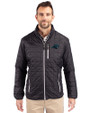 Carolina Panthers Cutter & Buck Rainier PrimaLoft®  Mens Big and Tall Eco Insulated Puffer Jacket Black Front