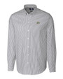 Green Bay Packers Cutter & Buck Stretch Oxford Stripe Mens Big and Tall Long Sleeve Dress Shirt Charcoal Mannequin