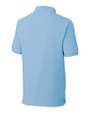 Carolina Panthers Cutter & Buck Advantage Eco Tri-Blend Pique Mens Big and Tall Polo Atlas Light Blue Mannequin Back