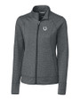 Indianapolis Colts Cutter & Buck Shoreline Heathered Womens Full Zip Jacket Charcoal Heather Mannequin