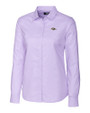 Baltimore Ravens Cutter & Buck Stretch Oxford Womens Long Sleeve Dress Shirt Opal Mannequin