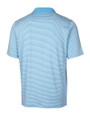 Kansas City Royals Cutter & Buck Forge Tonal Stripe Stretch Mens Big and Tall Polo Atlas Light Blue Mannequin Back