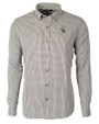 Colorado Rockies Cutter & Buck Versatech Multi Check Stretch Mens Long Sleeve Dress Shirt Black Mannequin