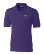 Baltimore Ravens Cutter & Buck Advantage Eco Tri-Blend Pique Mens Big and Tall Polo College Purple Mannequin