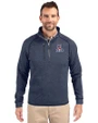 Arizona Wildcats Cutter & Buck Mainsail Sweater-Knit Mens Half Zip Pullover Jacket Liberty Navy Heather Front