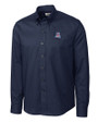 Arizona Wildcats Cutter & Buck Epic Easy Care Nailshead Mens Long Sleeve Dress Shirt Navy Blue Mannequin