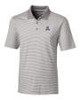 Arizona Wildcats Cutter & Buck Forge Tonal Stripe Stretch Mens Big and Tall Polo Polished Medium Gray Mannequin