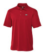 Arkansas Razorbacks Cutter & Buck CB Drytec Genre Textured Solid Mens Big and Tall Polo Cardinal Red Mannequin