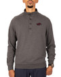 Arkansas Razorbacks Cutter & Buck Saturday Cotton Blend Mens Big and Tall  Mock Pullover Sweatshirt Charcoal Heather Front