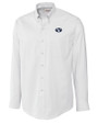Brigham Young Cougars Cutter & Buck Epic Easy Care Nailshead Mens Big and Tall Long Sleeve Dress Shirt White Mannequin