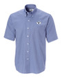 Brigham Young Cougars Cutter & Buck Epic Easy Care Nailshead Mens Big and Tall Short Sleeve Dress Shirt French Blue Mannequin